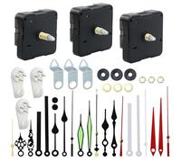 JRSHIRLEYLTD 3 piezas de movimiento para reloj de pared, mecanismo de reloj de bricolaje con manecillas, con 7 juegos de manecillas de reloj, mecanismo de cuarzo silencioso, piezas de repuesto para