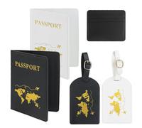 JRSHIRLEYLTD 3 Piezas Fundas Piel sintética Pasaporte con Elegante diseño Dorado,Funda Piel sintética con anuras internas y Cierre Solapa magnético,para Tarjetas Crédito, Documentos Identidad