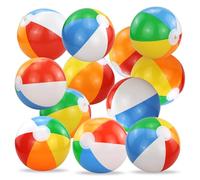 JRSHIRLEYLTD 30 cm pelota de agua inflable, juego de 13 bolas de agua de colores, pelota de agua inflable para playa, piscina, fiesta, juguete acuático