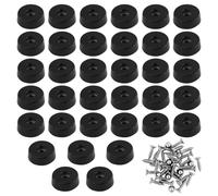 JRSHIRLEYLTD 35 patas de goma, patas redondas atornillables para muebles, almohadillas de goma reutilizables con 35 tornillos para taburetes, mesas, sofás, cajas, armarios, estanterías (25 x 23 x 9