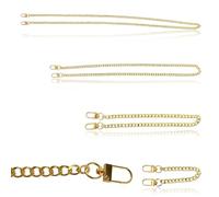 JRSHIRLEYLTD 4 cadenas de cadena de metal para bolso, cadena para monedero, cadena dorada para el hombro, para manualidades, bolso de mano, cartera, bolso de hombro (20/40/80/120 cm)