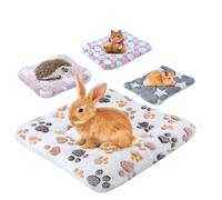 JRSHIRLEYLTD 4 camas de peluche de animales pequeños, cálida y mullida, cama para animales pequeños, alfombra para conejos, chinchillas, ardillas, cobayas