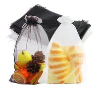 JRSHIRLEYLTD 40 bolsas de organza para rellenar, para joyas, bodas, bolsas de organza (20 x 30 cm, 20 negras y 20 blancas)