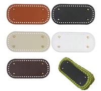 JRSHIRLEYLTD 5 unidades de suelo de bolsillo de 22 x 10 cm para ganchillo, fondo de bolsillo de piel sintética, bolsa de piel sintética, con agujeros para bolsas de punto, bolso de hombro