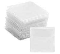 JRSHIRLEYLTD 52 Bolsas Transparentes para Monedas, Plástico, Bolsas de Almacenamiento, Resistentes al Polvo y al Agua, Solapa, Transparente