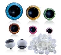 JRSHIRLEYLTD 78 Piezas Ojos Seguridad 12 a 30 mm, Ojos Seguridad con 6 Colores Ojos Seguridad Animales Ganchillo,para Animales de Ganchillo, Juguetes y Osos de Peluche
