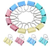 JRSHIRLEYLTD Clips de metal de 15 mm, 60 unidades, multicolor, para pledback de Bulldog