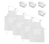 JRSHIRLEYLTD Delantal de chef de 4 piezas, delantal ajustable, traje de chef, para cocinar, hornear, cocina, restaurante, artesanía, adolescentes, aficionados y adultos