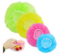 JRSHIRLEYLTD Juego de 160 bolsas elásticas para alimentos, cuatro tamaños, bolsas herméticas con goma, reutilizables, cubiertas para verduras, multicolor