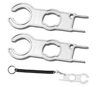 JRSHIRLEYLTD Juego de 2 herramientas de montaje enchufables para llaves de aluminio, herramientas de montaje para conectores MC4 MC4, llave inglesa, con llavero de metal