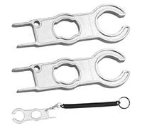 JRSHIRLEYLTD Juego de 2 herramientas de montaje enchufables para llaves de aluminio, herramientas de montaje para conectores MC4 MC4, llave inglesa, con llavero de metal