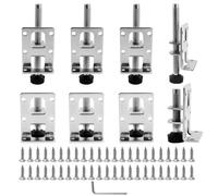 JRSHIRLEYLTD Juego de 8 patas ajustables para muebles, 55/102 mm, con 48 tornillos pequeños, para muebles, mesas, estantes, armarios, banco de trabajo, con destornillador hexagonal