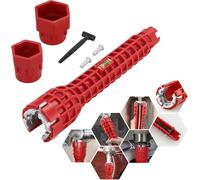 JRSHIRLEYLTD Llave de grifo 8 en 1, llave de grifo multifuncional, herramienta de llave de grifo para lavabo, baño, cocina