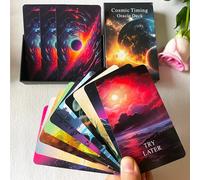 Jrskvaro Time Oracle Cards Deck Cosmic Timing Oracle Cards Oracle Cards for Beginners Divine Timing Oracle Deck to Help You Predict Time Frames.