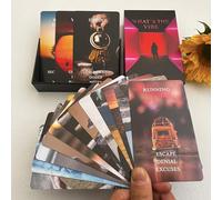 Jrskvaro What's The Vibe Oracle Cards Deck, Cartas de oráculo para Principiantes, mazo de oráculo Utilizado para relaciones Profesionales y de Vida, Llama Gemela, Alma Gemela, conexión kármica