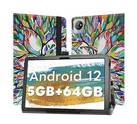JRTAL Fit Carcasa de Cuero Sintético con Función de Soporte Folio Case para Blackview Tab 30 WiFi/OSCAL Pad16/Pad70 10.1" Tableta - Love Tree