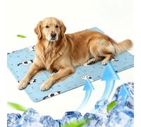 JRTYMLU Manta Refrescante para Perros Lnyección De Agua 60 * 90cm,Cama Refrescante Perro con Gel No Tóxico,Resistente Los Arañazos,Perros Grandes,Medianos y Pequeños Verano y Viajes-Azul Gato