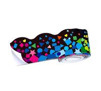 Jrudjsnhhty 1 Rollo de Bordes Autoadhesivos para Tablón de Anuncios de 59 Pies, Pegatina con Borde de Confeti Festoneado para Decoración del Aula Escolar