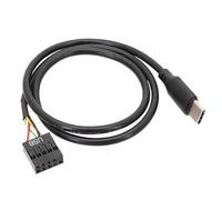 Jrudjsnhhty 1 Uds. Cable USB de 9 Pines A USB Tipo C para Placa Base de Computadora A USBC Pantalla Secundaria PC Pantalla LCD Adaptador de Cable USB de 9 Pines