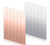 Jrudjsnhhty 12 Piezas de Lámina de Ánodo de Zinc y Cobre Puro, Tiras de de Zinc y Cobre de Alta Pureza Al 99,9%, 0,04 Pulgadas X 0,98 Pulgadas X 5,98 Pulgadas