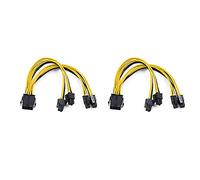 Jrudjsnhhty 2 Piezas EPS CPU 12V 8 Pines Hembra una Doble 8 Pines (4 + 4) Pines EPS 12V Macho Cable de Fuente de AlimentacióN de Placa Base y Adaptador Divisor
