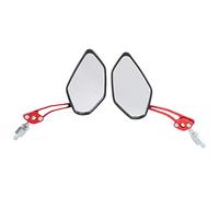 Jrudjsnhhty 2 Unids/Set Motocicleta Universal Espejos Retrovisores Moto RotacióN de 360 Grados Motocicleta Moto Scooter Espejos Laterales 8 / 10Mm Negro + Rojo