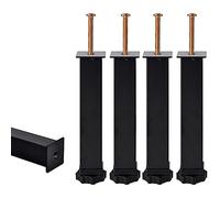 Jrudjsnhhty 4 Piezas de Patas de Soporte de Muebles de Metal, Ajustable de 20 a 22 cm Pies de ListóN de Central de Cama de Servicio Pesado