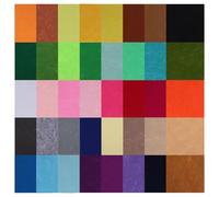 Jrudjsnhhty 40 Piezas Cuadrados de Tela de Fieltro DIY Fieltro Colores Surtidos Textiles Telas Borrosas para Costura de áLbumes de Recortes