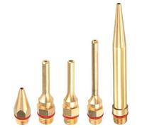 Jrudjsnhhty 5 Puntas de Boquilla Cobre para Pistola Pegamento con Junta TóRica, Boquillas de Tubo Orificio, Juego Boquillas Intercambiables de Rosca para Pegamento de FusióN en Caliente