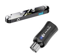 Jrudjsnhhty Adaptador Midi Inalámbrico, Transmisor y Receptor de Audio de 2,4 GHz con Latencia Ultrabaja y Pedal Midi Silencioso Integrado.