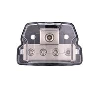 Jrudjsnhhty Bloque de DistribucióN de EnergíA de 4 VíAs 1 X 0/2/4 Calibrador Entrada / 4 X 4/8 Calibrador Salida Bloque Distribuidor de para Coche Amplificador de Audio