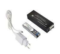 Jrudjsnhhty Convertidor de Medios de Fibra Mini Gigabit Ethernet de 1000 Mbps con Módulo SFP Monomodo de 1310 NM y 20 Km y Entrada Tipo C con Enchufe UE