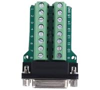 Jrudjsnhhty DB15 VGA D-Sub VGA 15pines Hembra Adaptador Terminal de PCB Tablero de desbloqueo