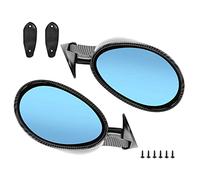 Jrudjsnhhty Espejo Lateral de ala de la Puerta Retro CláSico para Coche Izquierdo y Derecho Estilo Espejo Retrovisor Aspecto de Fibra de Carbono Universal Mate Vintage