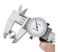 Jrudjsnhhty Herramienta de MedicióN de Calibre MéTrico de 0-150 Mm Calibrador Vernier de Dial Calibrador Vernier a Prueba de Golpes de 0,02 Mm (TGBK150-0-150MM)