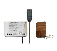 Jrudjsnhhty Interruptor Inteligente Unidireccional Tuya WiFi con Sensor de Temperatura y Humedad CA 85-250 V, Interruptor Inteligente Inalámbrico con Control Remoto