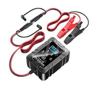 Jrudjsnhhty Mantenedor de Batería de Automóvil Inteligente de 6 V, 12 V, 1,5 A, Cargador de Batería de Mantenimiento para RV, Automóvil, Camión, Motocicleta, Cargador Rápido, Enchufe de la UE
