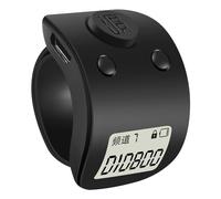Jrudjsnhhty Mini Digital LCD Anillo de Dedo ElectróNico Contador de Mano Contador de Cuentas Recargables de 6 DíGitos Clicker-Negro