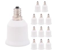 Jrudjsnhhty Paquete de 12 Adaptadores E12 A E26, Portalámparas E12 A Base Media, Convertidor E26 E27, Adaptador de Portalámparas, Portalámparas para Candelabros