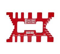 Jrudjsnhhty Plantilla Aluminio, Calibrador Espacios Precisión, Calibrador para Carpintería, Mesa, Medidor Profundidad, Medición, Rojo