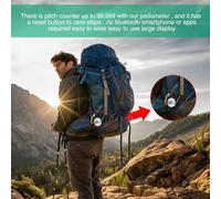 Jrudjsnhhty PodóMetro para Caminar, PodóMetro PortáTil para Caminar, Contador de Pasos 3D, Rastreador de Pasos ElectróNico Simple con MosquetóN