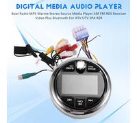 Jrudjsnhhty Radio para MP5, Reproductor Multimedia Estéreo Marino, Receptor Am FM RDS, Reproducción de Video con Bluetooth para ATV, UTV, SPA, RZR