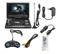 Jrudjsnhhty Reproductor de DVD PortáTil de 7,8 Pulgadas para el Hogar, TV, HD, VCD, CD, MP3, HD, Reproductor EVD con TV/FM/USB/FuncióN de Juego, Enchufe de la UE