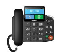 Jrudjsnhhty Teléfono Inalámbrico con Tarjeta SIM, Grabadora de Video WiFi Tuya, Red 4G y Alarma de Radio para el Hogar y la Oficina, Enchufe de la UE