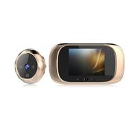 Jrudjsnhhty Timbre con VíDeo LCD Digital de 2,8 Pulgadas Visor de Mirilla CáMara de Monitoreo de Ojo de la Puerta Timbre de 90 Grados DeteccióN de Movimiento Ojo A