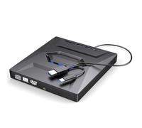 Jrudjsnhhty Unidad Externa Móvil Multifunción USB 3.0, Grabadora de CD/DVD, Lector de Tarjetas SD y Discos U. Velocidad de Lectura: 24X CD-RW.