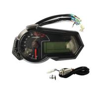 Jrudjsnhhty Universal 1200RPM Motocicleta Odómetro Tacómetro UTV LCD Digital Velocímetro Gauge para 2,4 Cilindros N1-6