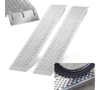 JRUKM Rampa de carga de aluminio de 120 cm, 2 rampas de carga para remolques, motocicletas y ATV, superficie antideslizante, carga de hasta 400 kg
