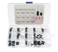 JRXFXEKW 12 Values 120pcs Electrolytic Capacitor Assortment Kit, 1uF to 470uF 16V 25V 50V in-Line Aluminum Capacitors Box Set, for Electronics Repair