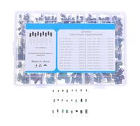 JRXFXEKW 500Pcs Electrolytic Capacitor Assortment Kit 0.1uF-1000uF Aluminum Capacitors Set with Transparent Storage Box for Repair and Circuit Projects